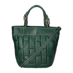 Olimpia Borsa a mano da donna 100% pelle SILVIA 34-VERDE Gave Lux