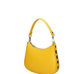 Borsa a spalla da donna 100% pelle ruga 07241-L224 GIALLO Roberta Rossi