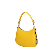 Borsa a spalla da donna 100% pelle ruga 07241-L224 GIALLO Roberta Rossi