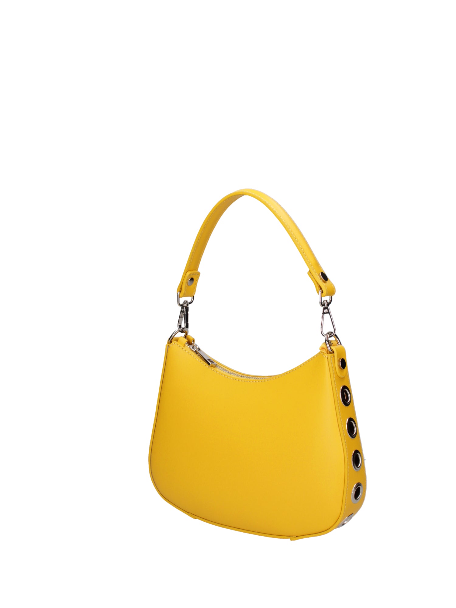 Borsa a spalla da donna 100% pelle ruga 07241-L224 GIALLO Roberta Rossi