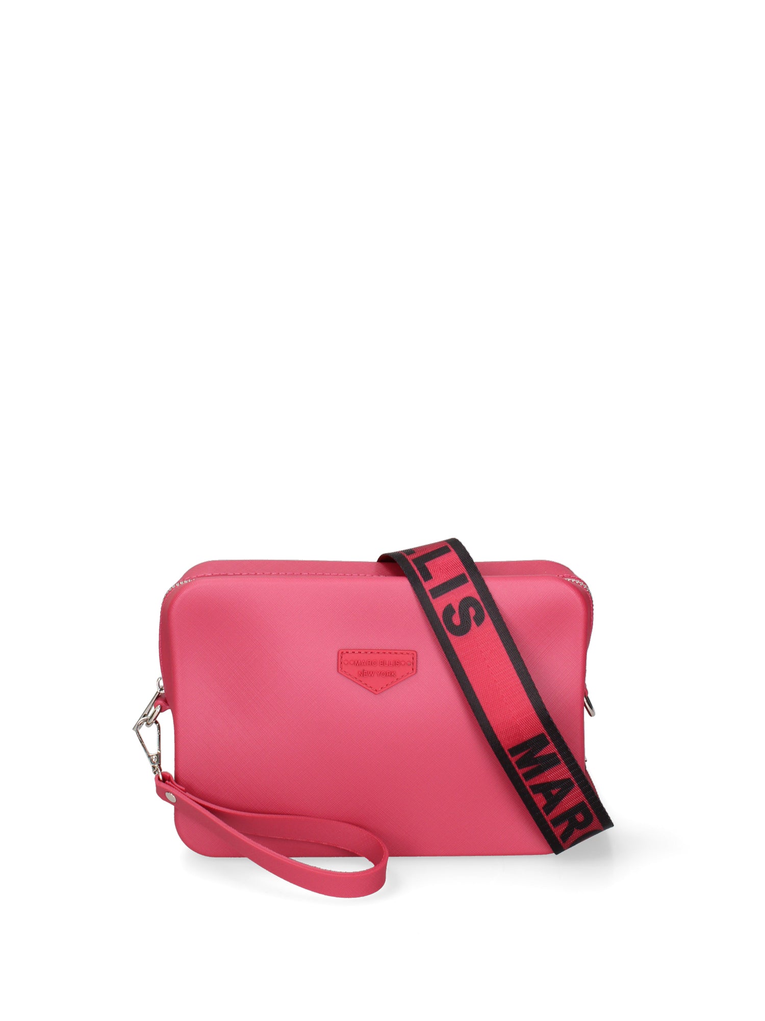 Borsa a tracolla da donna 100% Pvc FLAT-FLOWE-CHERRY - SILVER Marc Ellis