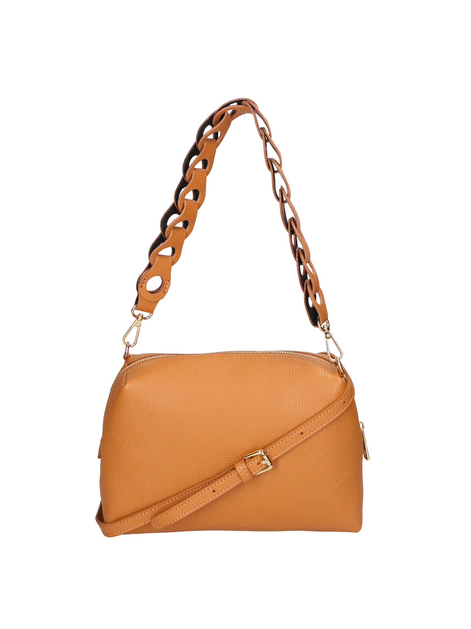 Livia Borsa a spalla da donna Vera pelle 06443-CUOIO COGNAC Gave Lux