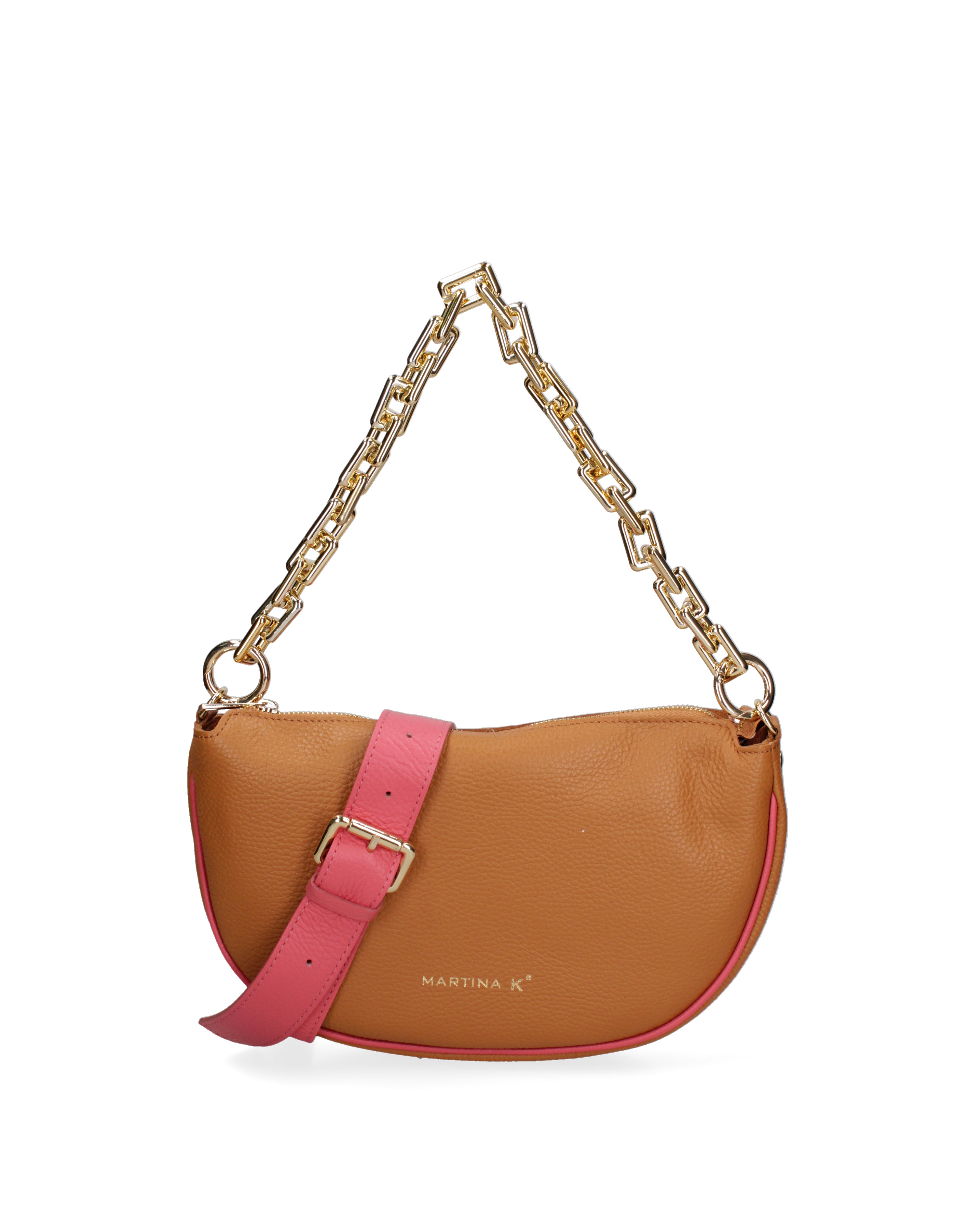 Valoria Elite Borsa a tracolla da donna Vera pelle 3532-D44 CUOIO+D82 BARBIE Gave Lux