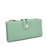 Portafoglio da donna 100% pelle vegana PU 798-3PT-JADEGREEN Diana&co
