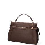 Borsa a mano da donna Ecopelle e poliestere 603-3-CHOCOLATE Diana&co