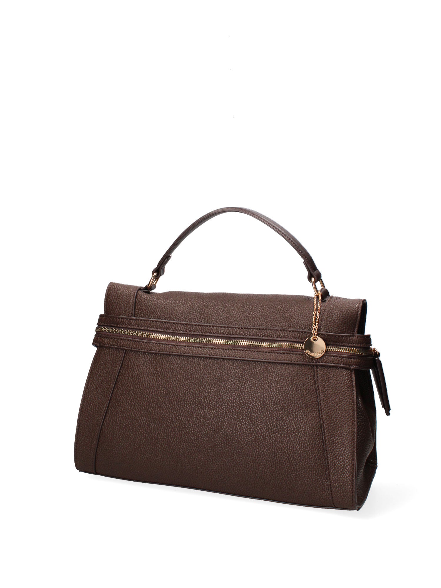 Borsa a mano da donna Ecopelle e poliestere 603-3-CHOCOLATE Diana&co