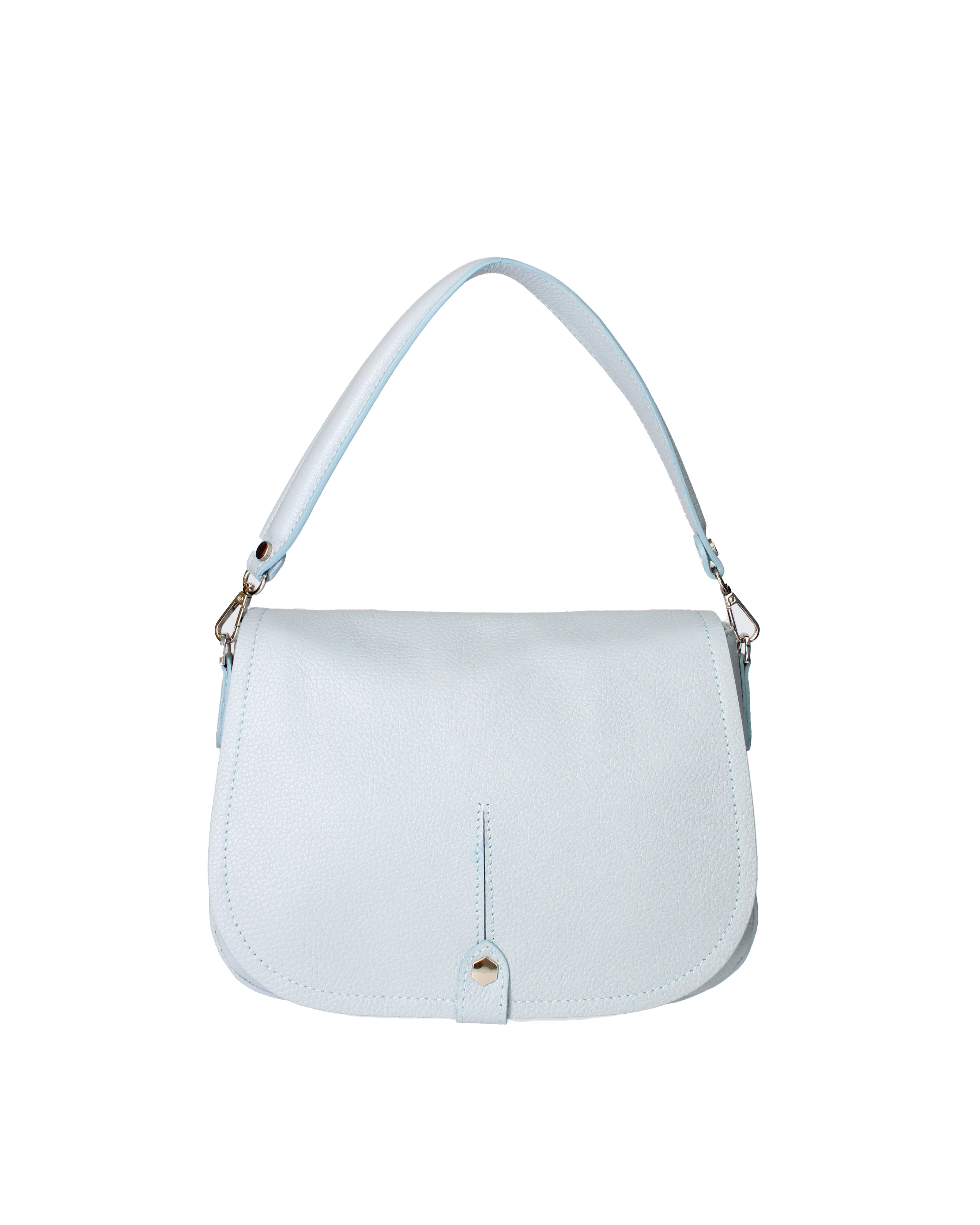 Sabina Borsa a spalla da donna Vera pelle 07139-D92 CELESTE Viola Castellani