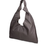 Borsa a spalla da donna 100% vera pelle 07156-D23 T.MORO Viola Castellani