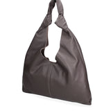 Borsa a spalla da donna 100% vera pelle 07156-D23 T.MORO Viola Castellani