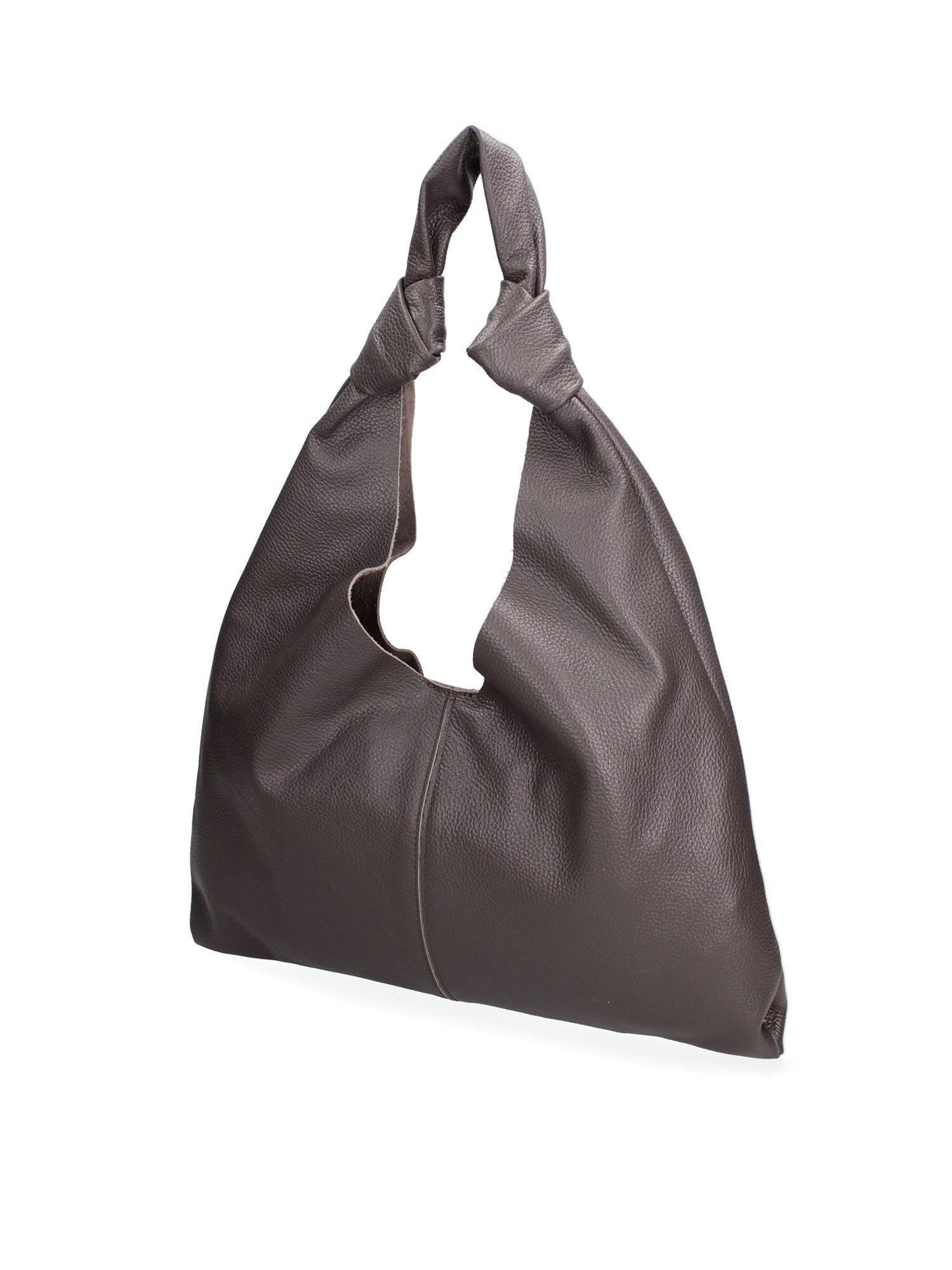 Borsa a spalla da donna 100% vera pelle 07156-D23 T.MORO Viola Castellani