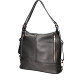 Vera pelle 07135-D28 NERO Borsa a spalla convertibile Anjelica Viola Castellani