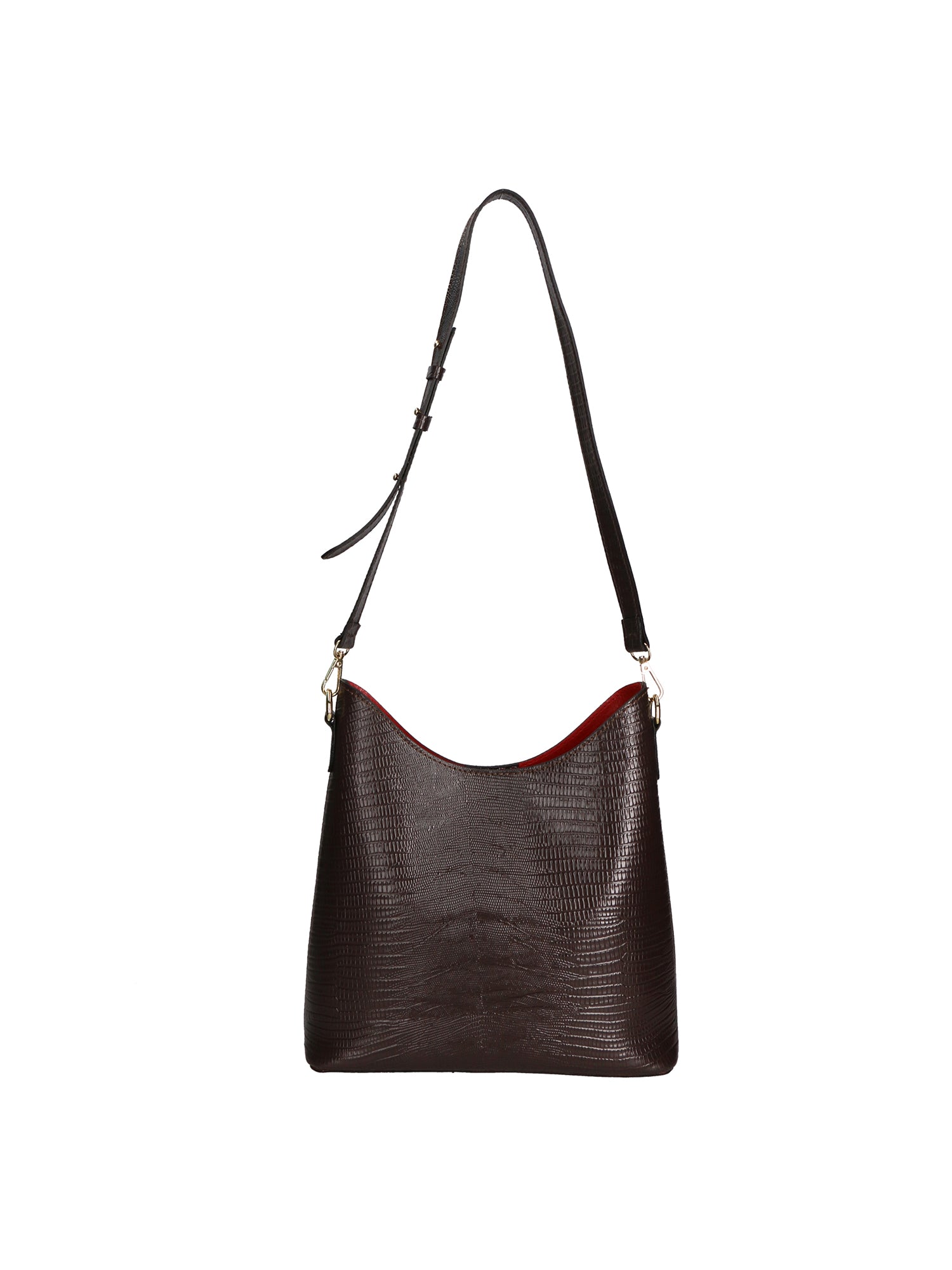 Carmine Borsa a spalla da donna Vera pelle 05442-LU23 T.MORO DARK BROWN Gave Lux