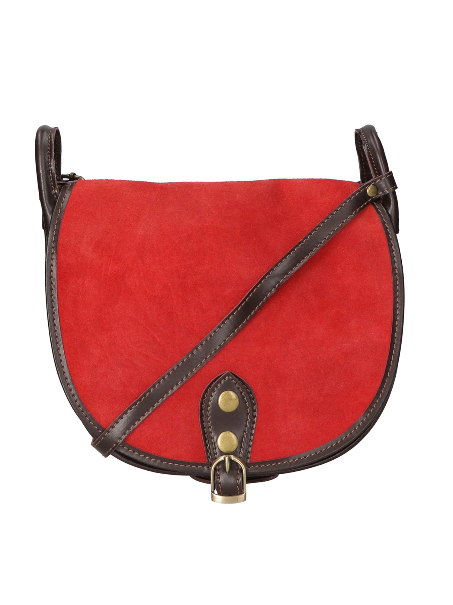 Brigitta Borsa a tracolla da donna Vera pelle 10026-ROSSO RED Gave Lux