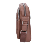 Borsa a tracolla uomo Pelle PU vegana PCL3025-LIGHT BROWN Northampton Polo Club