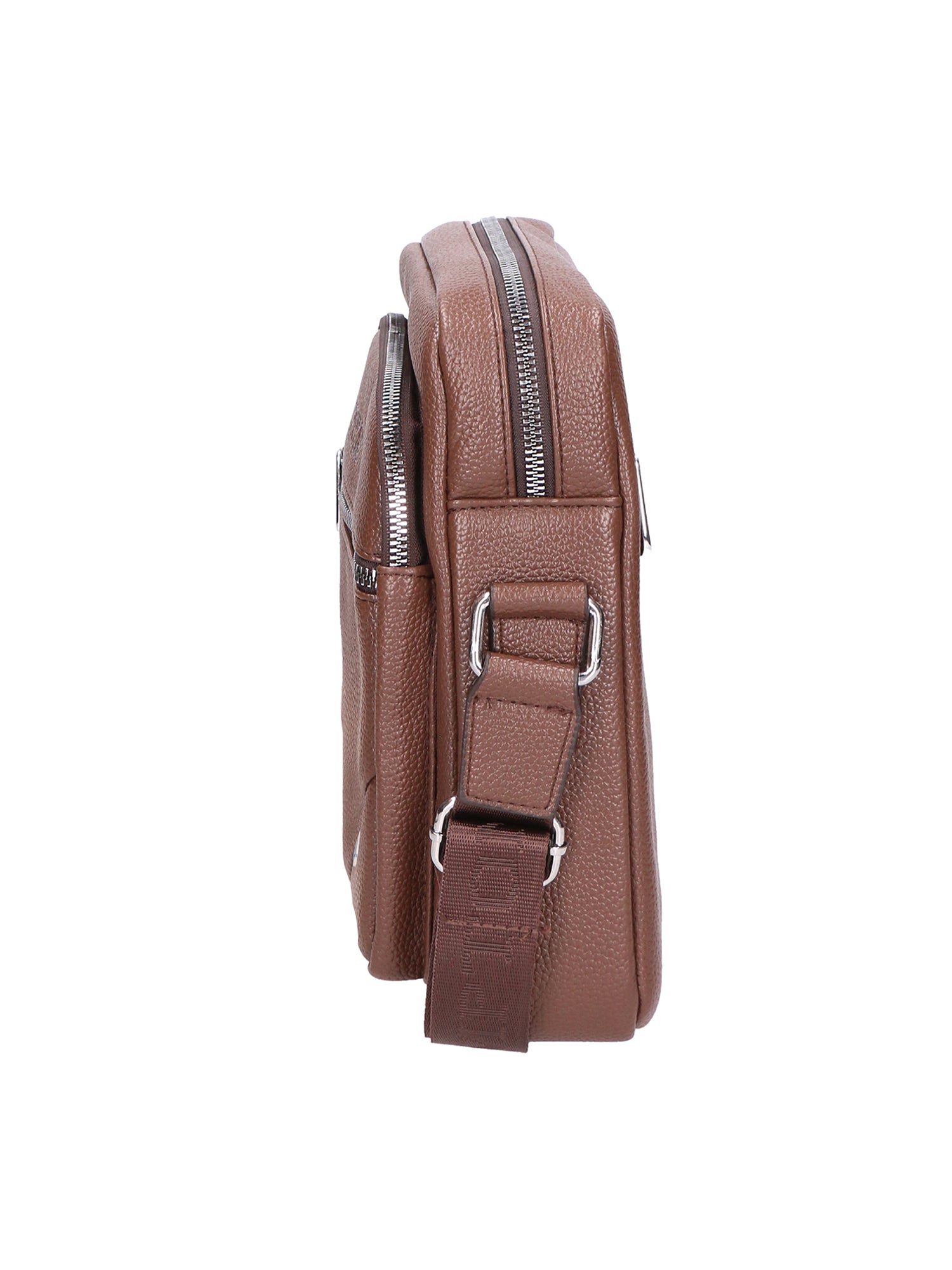 Borsa a tracolla uomo Pelle PU vegana PCL3025-LIGHT BROWN Northampton Polo Club