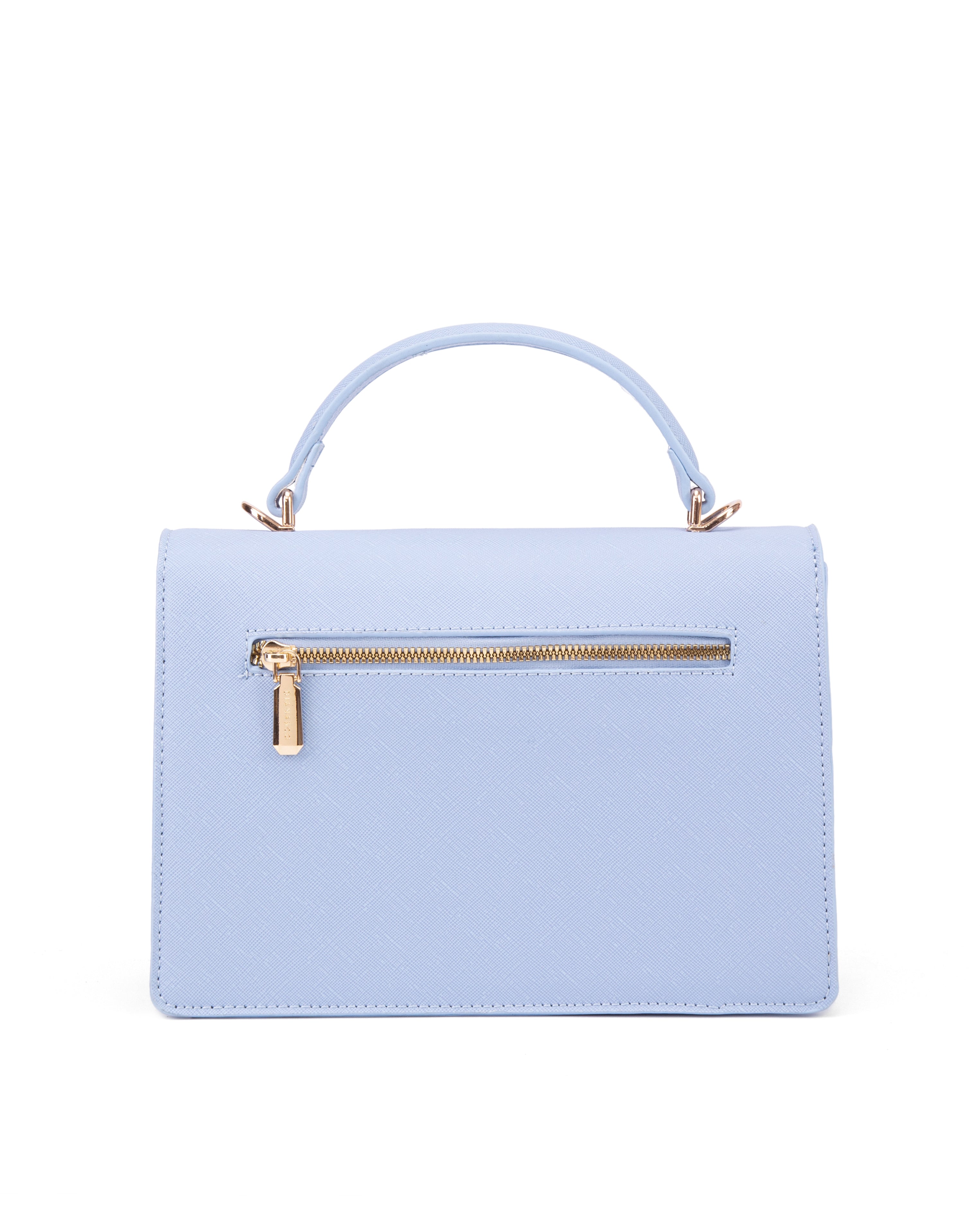 Borsa a mano da donna 100% pelle vegana PU 700-2PT-BABYBLUE Diana&co