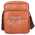 Borsa a tracolla uomo Pelle PU vegana PCL3102-BROWN Northampton Polo Club