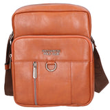 Borsa a tracolla uomo Pelle PU vegana PCL3102-BROWN Northampton Polo Club