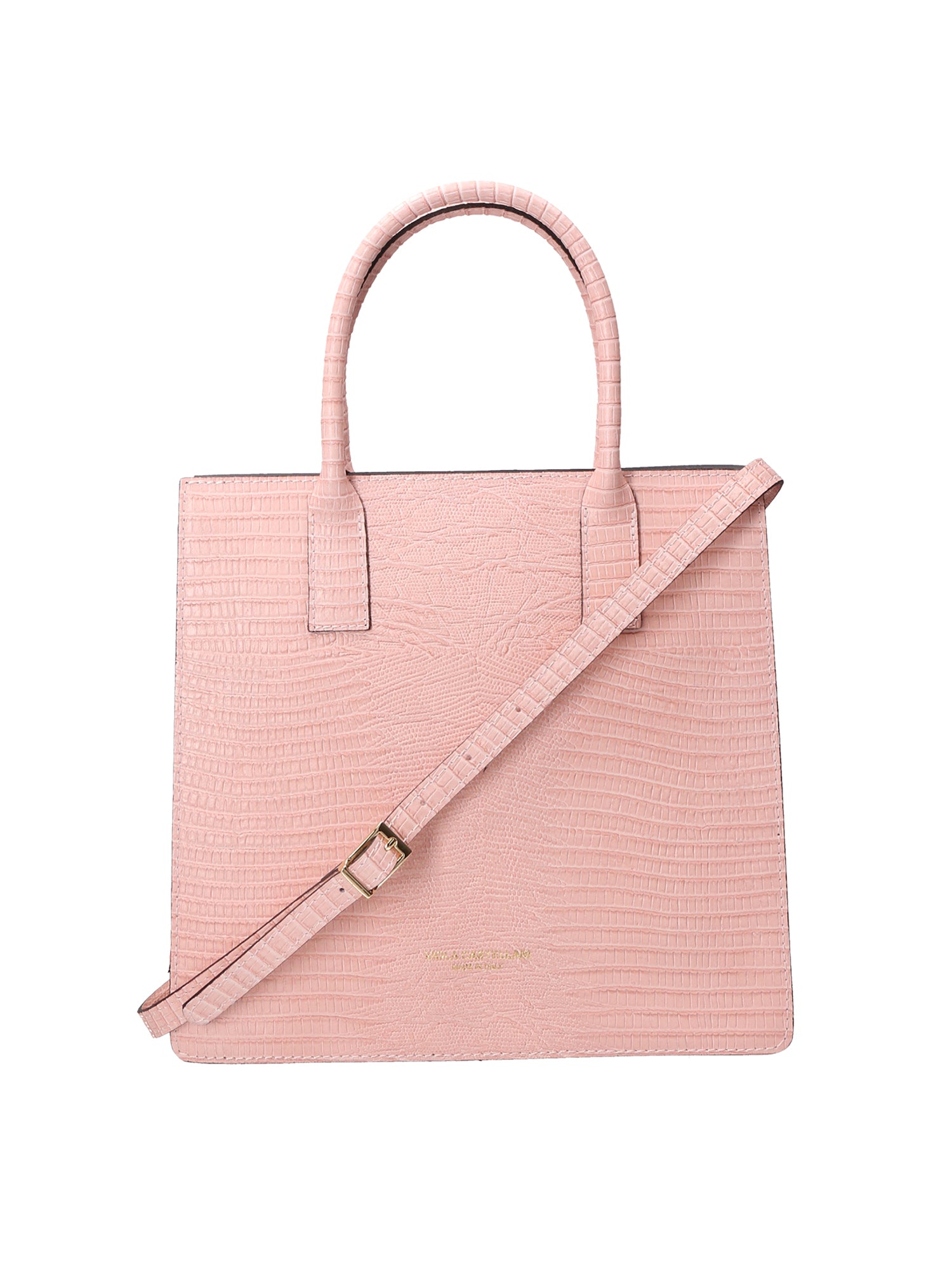 Giulia Borsa a mano da donna Vera pelle effetto cocco 468W-LU13 ROSA BABY Viola Castellani