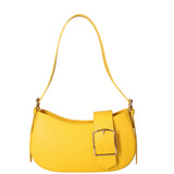 Borsa a spalla da donna 100% vera pelle 07213-L224 GIALLO Roberta Rossi