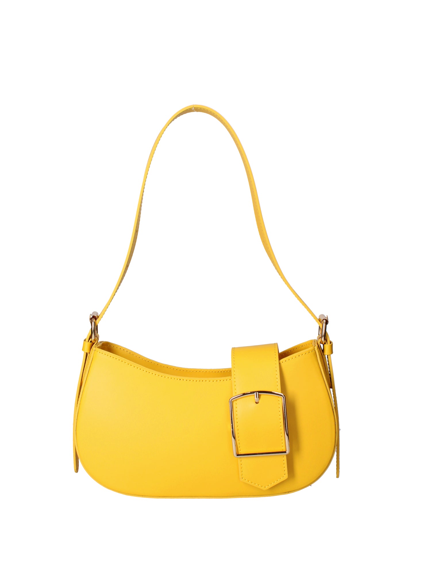 Borsa a spalla da donna 100% vera pelle 07213-L224 GIALLO Roberta Rossi