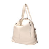 Vera pelle 07135-D37 LATTE Borsa a spalla convertibile Anjelica Viola Castellani