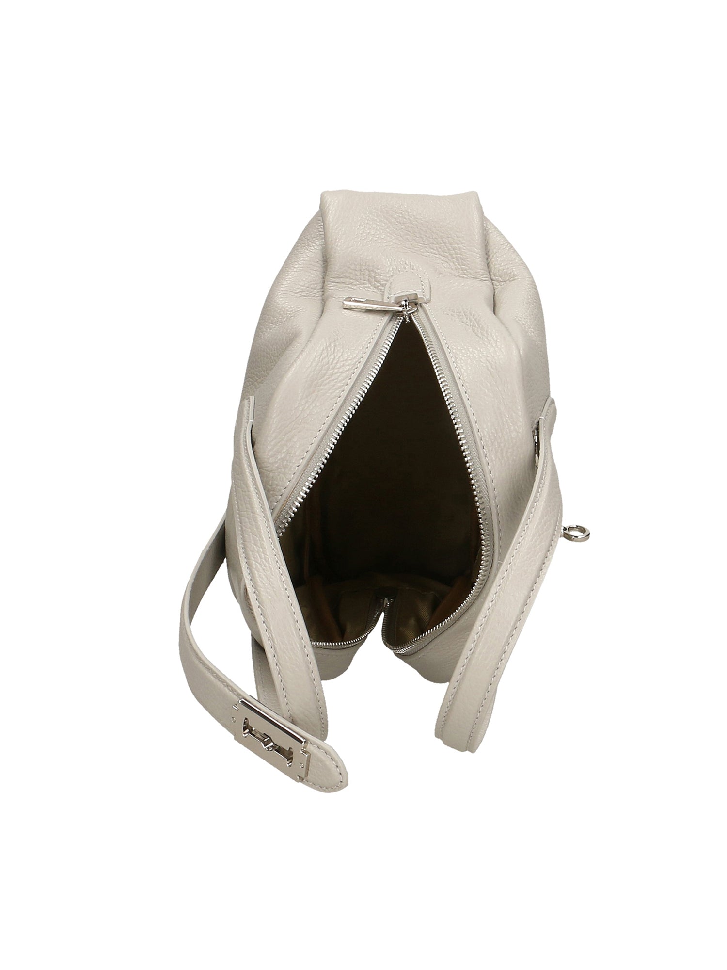 Orietta Borsa a mano da donna Vera pelle 01669-D86 GRIGIO PERLA PEARL GREY Gave Lux