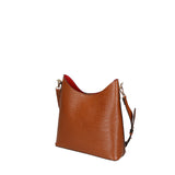 Carmine Borsa a spalla da donna Vera pelle 05442-LU17 CUOIO COGNAC Gave Lux