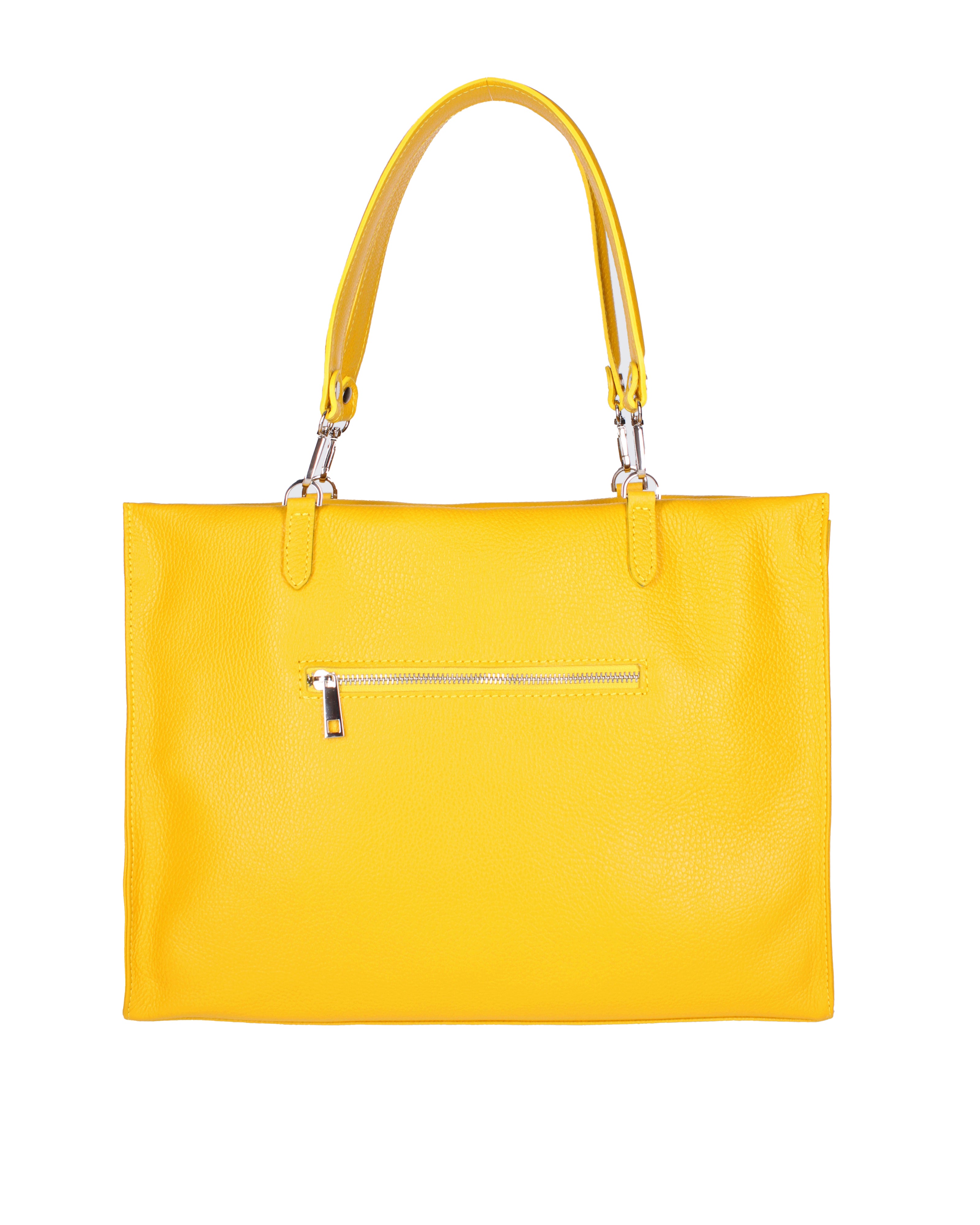Borsa a mano da donna 100% vera pelle 07138-D04 GIALLO Roberta Rossi