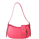Borsa a spalla da donna 100% vera pelle 07213-L317 FUXIA Roberta Rossi