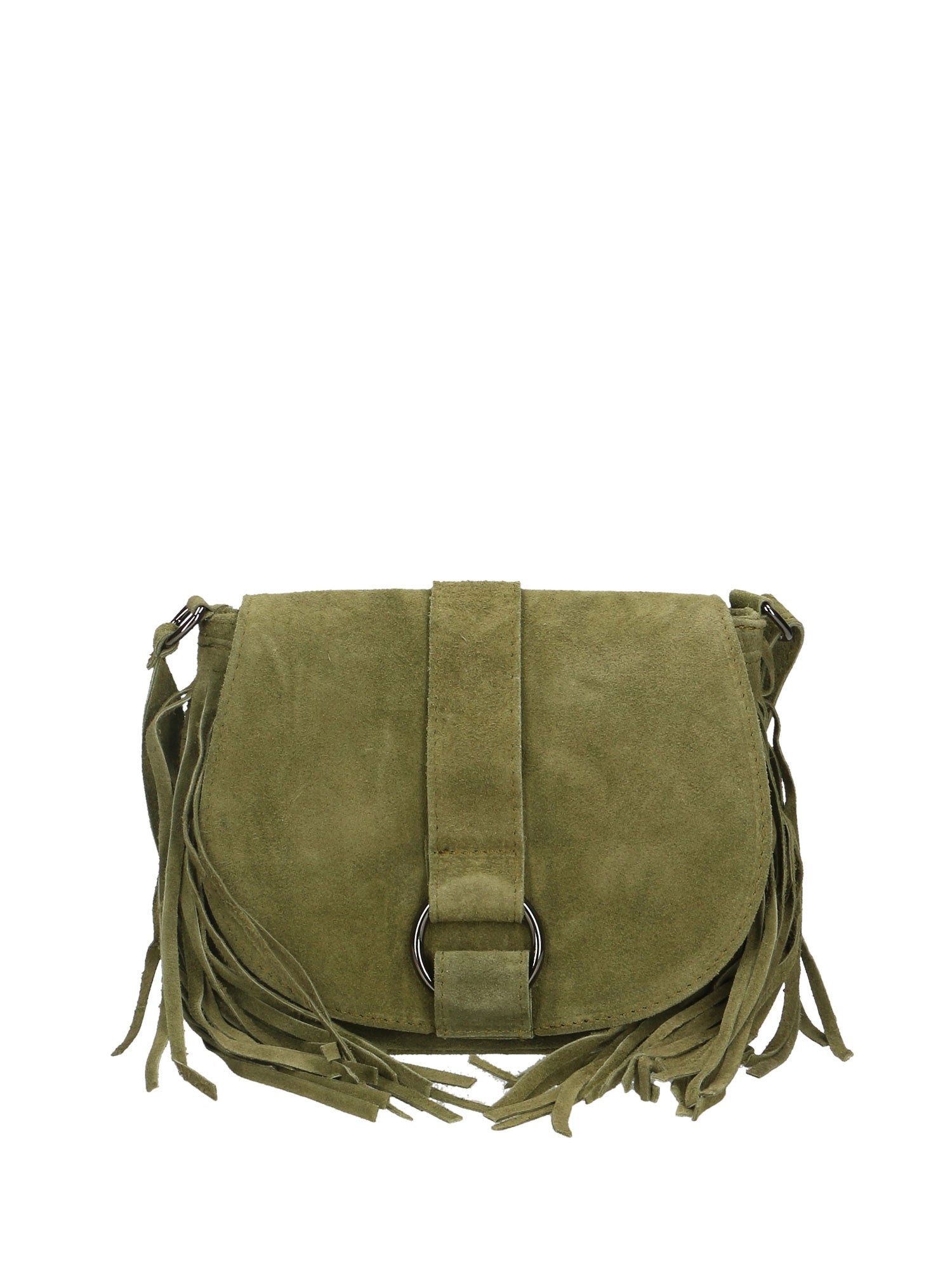 Iolanthe Borsa a tracolla da donna Vera pelle 1421-VERDE MILITARE Gave Lux