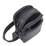 Borsa a tracolla uomo vera pelle Casual PC3335-NERO Northampton Polo Club