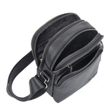 Borsa a tracolla uomo vera pelle Casual PC3335-NERO Northampton Polo Club