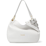 Elowen Plus Borsa a spalla da donna Vera pelle B17242-BIANCO Braccialini