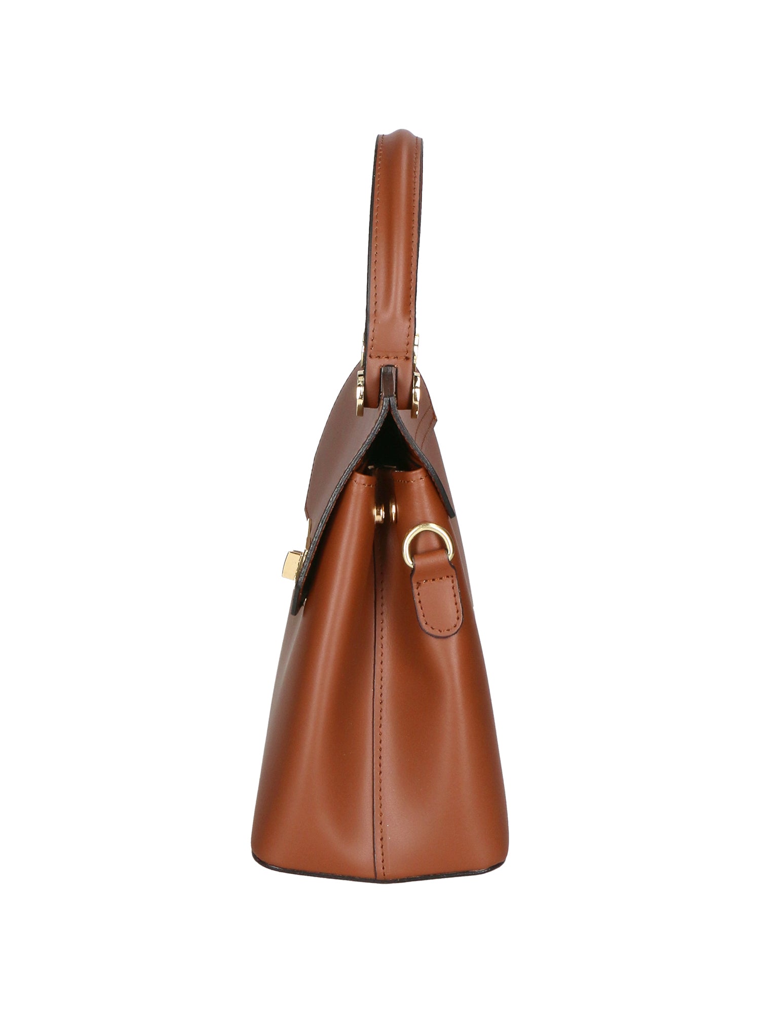 Borsa a mano da donna 100% vera pelle 7708-L131 MARRONE Gave Lux
