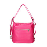 Bianca Borsa a spalla da donna Vera pelle 07136-D02 FUXIA Viola Castellani