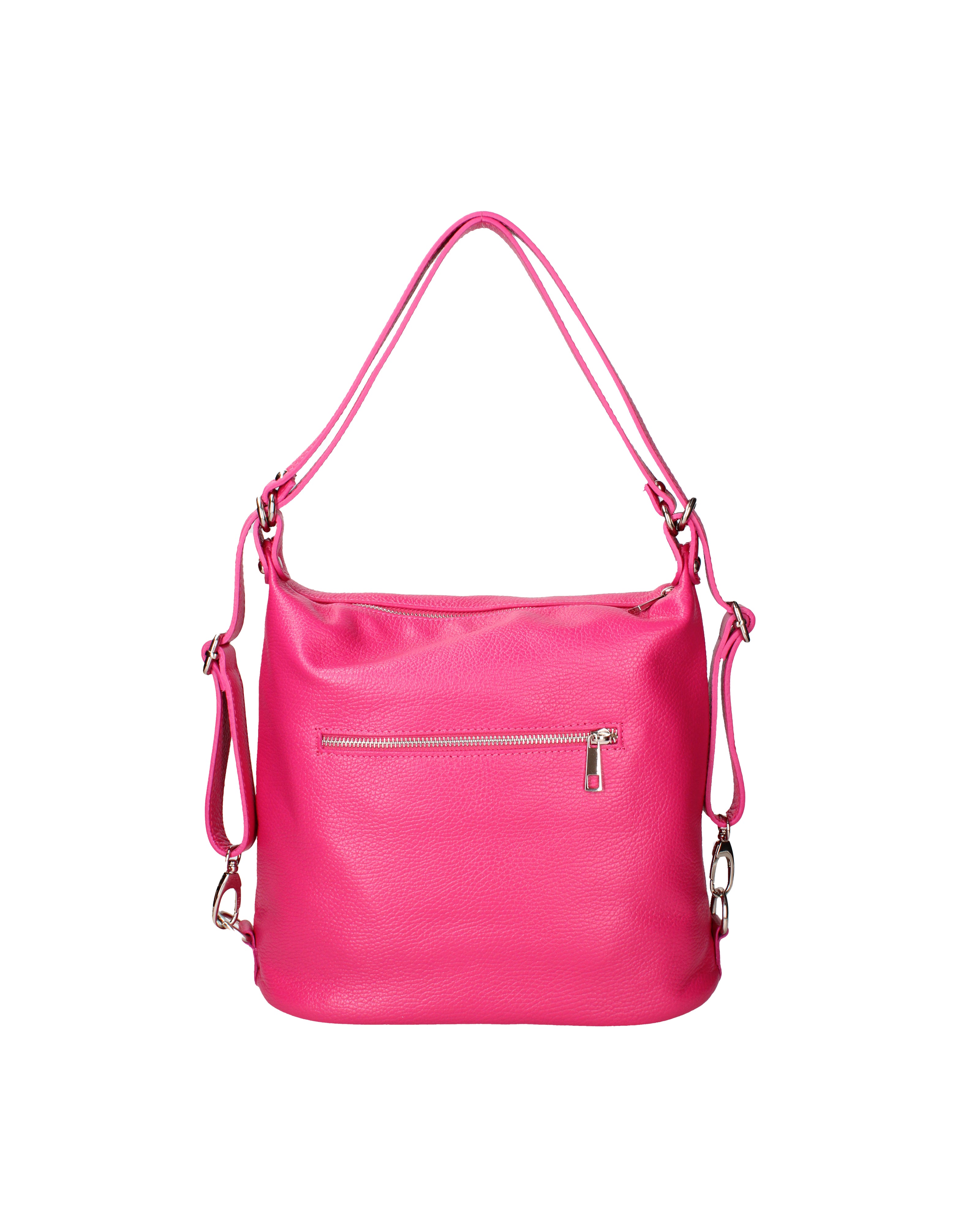Bianca Borsa a spalla da donna Vera pelle 07136-D02 FUXIA Viola Castellani