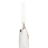 Borsa a spalla da donna 100% pelle vegana PU 703-1PT-WHITE Diana&co