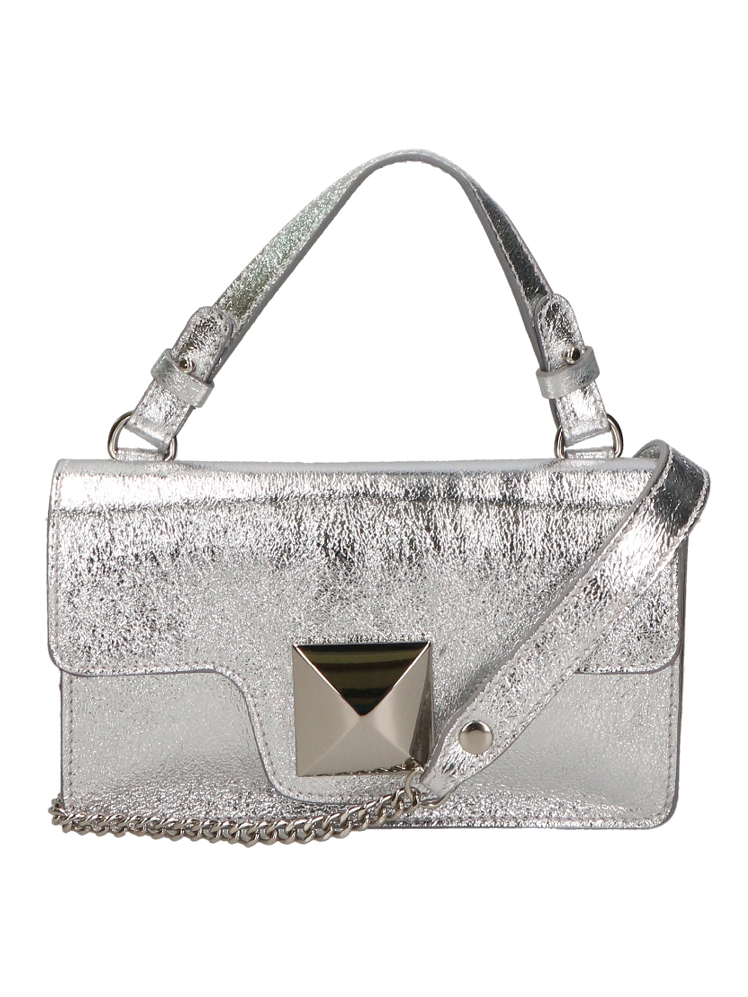 Hellen Borsa a mano da donna Vera pelle 06010-L001 ARGENTO Gave Lux