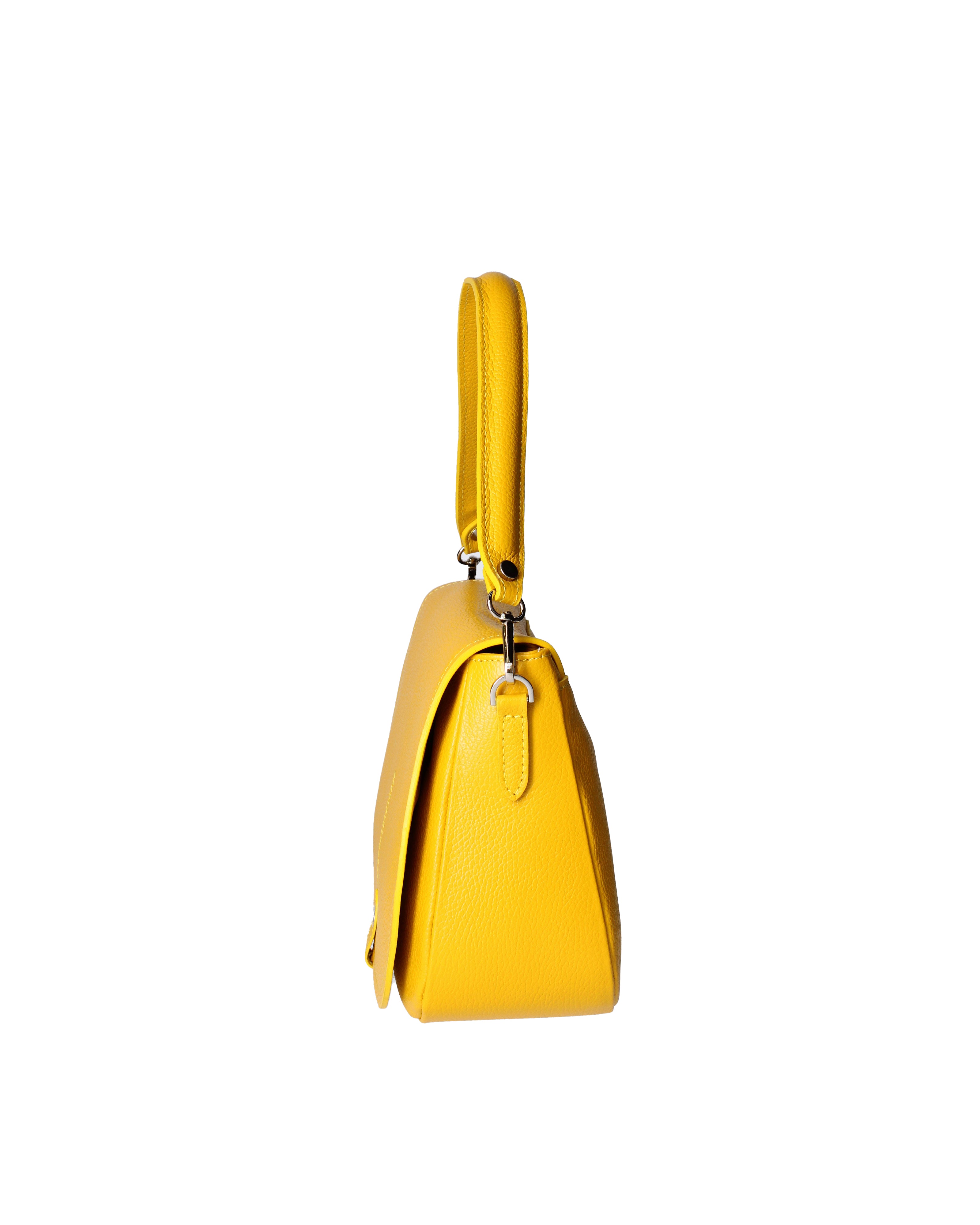 Sabina Borsa a spalla da donna Vera pelle 07139-D04 GIALLO Viola Castellani