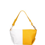 Borsa a spalla da donna Vera pelle 07165-D04 GIALLO+BIANCO Roberta Rossi