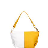 Borsa a spalla da donna Vera pelle 07165-D04 GIALLO+BIANCO Roberta Rossi