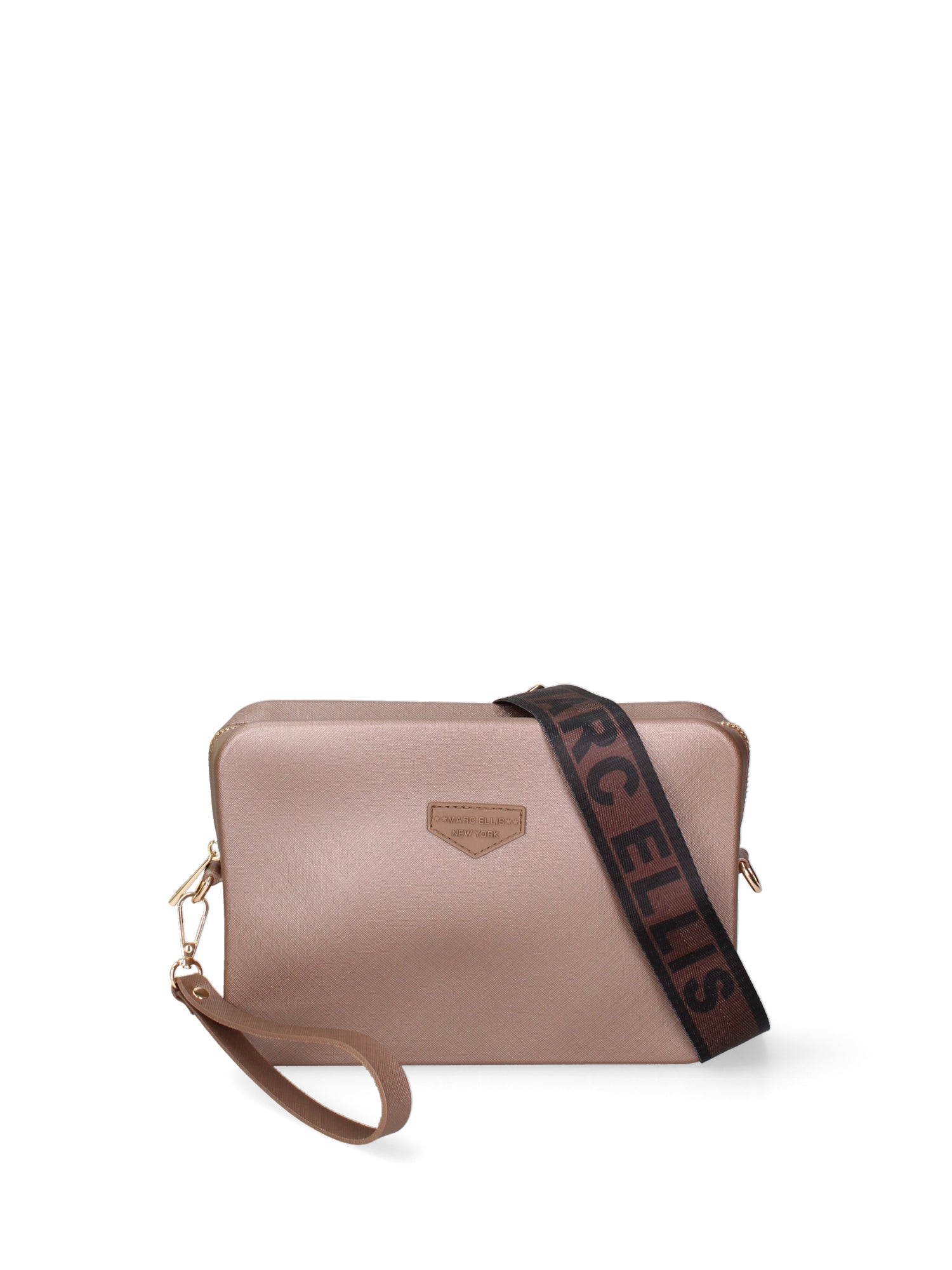 Borsa a tracolla da donna 100% Pvc FLAT-FLOWE-BRONZE - LIGHT GOLD Marc Ellis