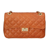 Clizia Borsa a spalla da donna Vera pelle 6078-S17 CUOIO SCURO Gave Lux