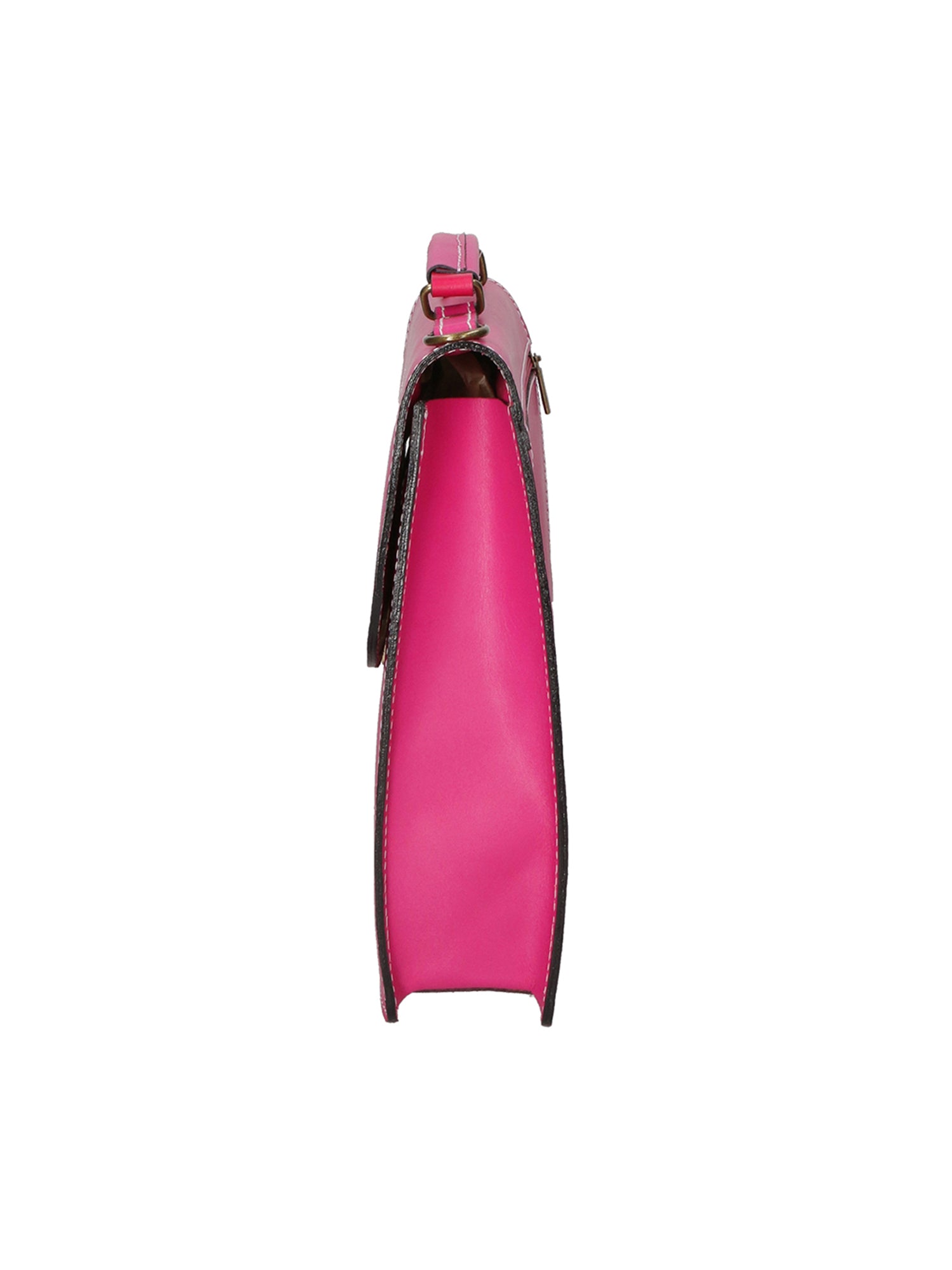 Dafne Borsa da lavoro unisex Vera pelle 7004-FUXIA Gave Lux
