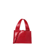 Borsa a mano da donna Vera pelle effetto cocco 07220-C58 ROSSO Roberta Rossi