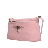 Embera Elite Borsa a tracolla donna Vera pelle scamosciata 8650-ROSA Gave Lux