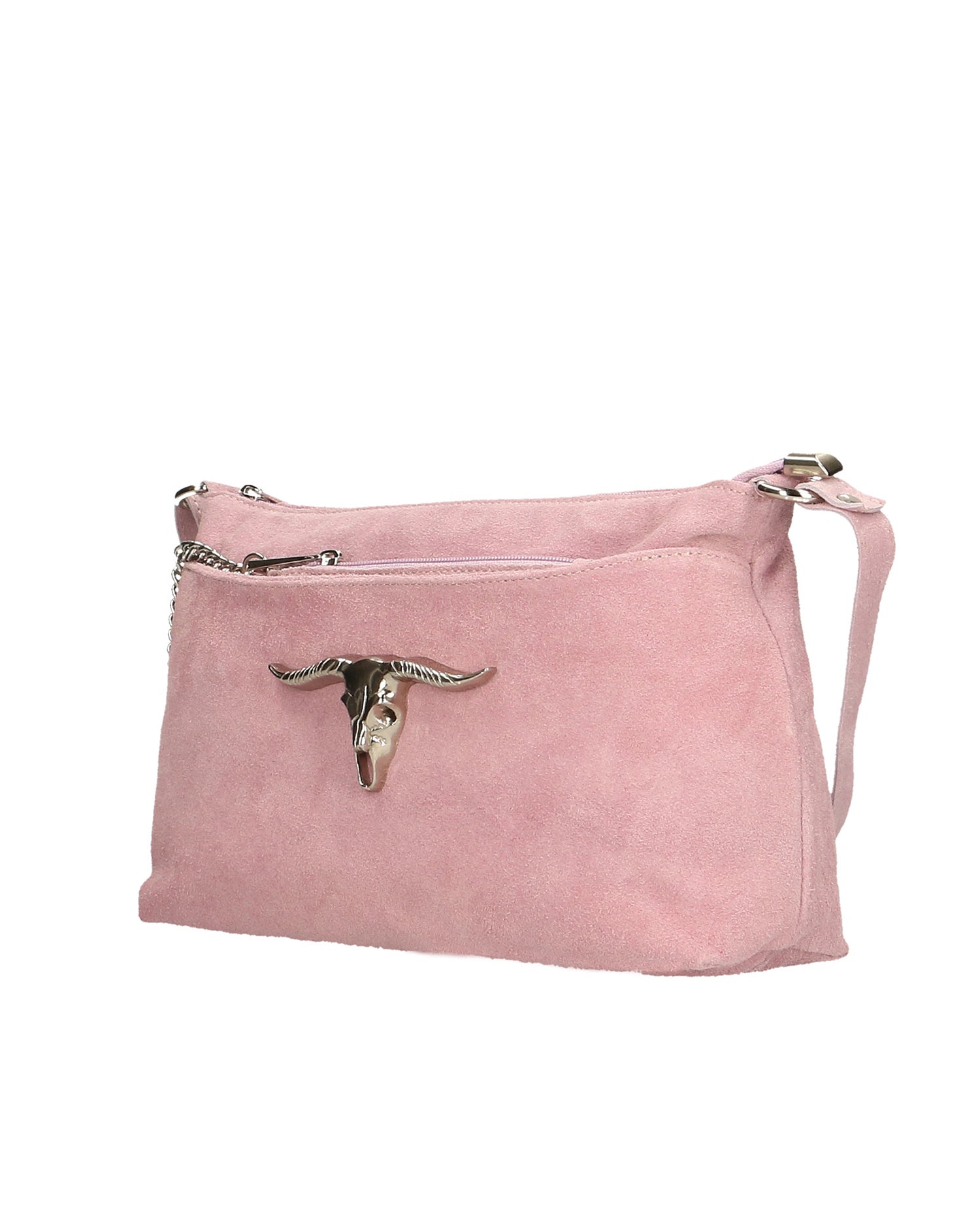 Embera Elite Borsa a tracolla donna Vera pelle scamosciata 8650-ROSA Gave Lux