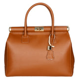 Aleria Borsa a mano da donna Vera pelle 8005-D17 CUOIO SCURO Gave Lux
