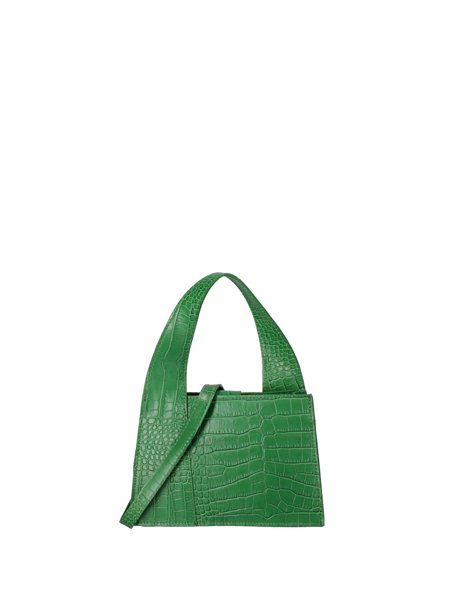 Borsa a mano da donna Vera pelle effetto cocco 07220-C47 VERDE Roberta Rossi